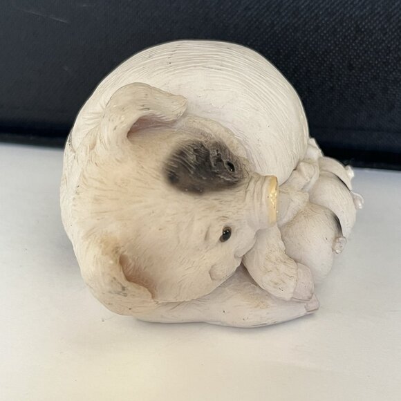 Stone Critters Critter Keeper Trinket Box Mother Pig and Piglets Resin Figurine - Picture 6 of 12